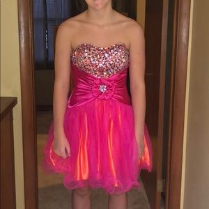 Pink and Orange Semi-dress